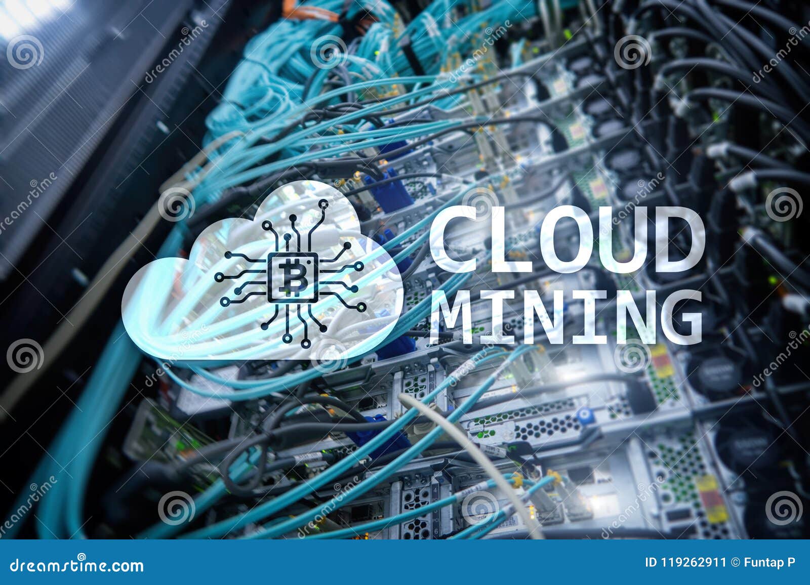 Cloud Computing Data Or Cryptocurrency Bitcoin Ethereum Mining In - 